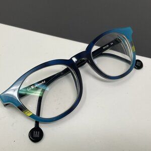 LA Eyeworks WEXLER 316  Blue Multicolor Eyeglasses Italy FRAMES ONLY Rare Htf